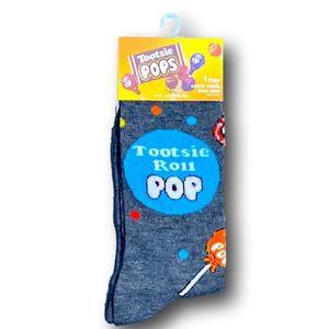 3/$20 Tootsie Roll Pop Retro Candy Funny Novelty Crew Socks - NWT